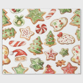Papier Cadeau Santa Cookies  (Plat)