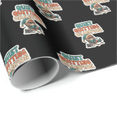 Papier Cadeau Santa Corp Quiet Quitting Elf Funny Office (Coin rond)