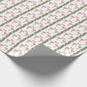 Papier Cadeau Santa Flamingos and Shells Wrapping Paper (Coin)