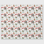 Papier Cadeau Santa Hat Bernese Mountain Dog Christmas (Plat)