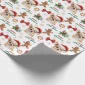Papier Cadeau Santa Hat Chihuahua Dog Christmas (Coin)
