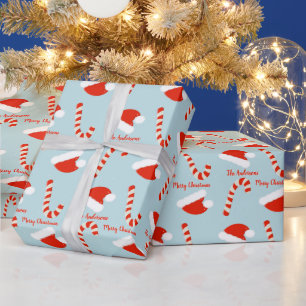 Papier Cadeau Santa Hat et Sucre de canne
