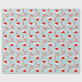 Papier Cadeau Santa Hat et Sucre de canne (Plat)