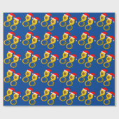 Papier Cadeau Santa Hat Tuba (Plat)