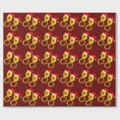 Papier Cadeau Santa Hat Tuba (Plat)