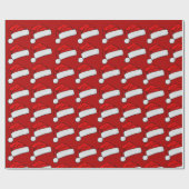 Papier Cadeau Santa Hat Wrapping Paper | Festive Christmas Gift  (Plat)
