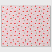 Papier Cadeau Santa Hats - Pink Christmas Cute Pattern (Plat)