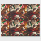 Papier Cadeau Santa List (Plat)