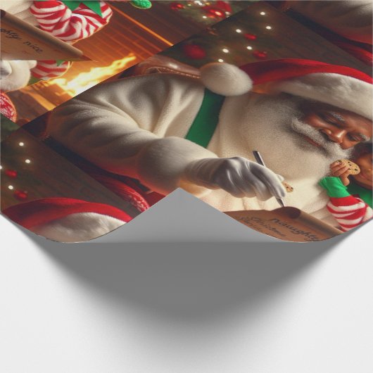 Papier Cadeau Santa List (Coin)