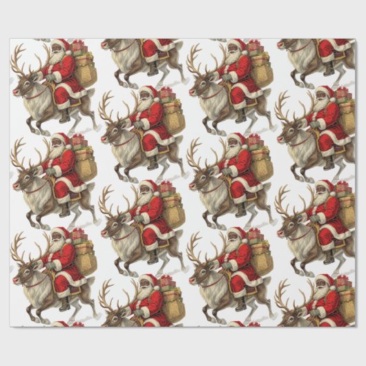 Papier Cadeau Santa Return Address Label  (Plat)