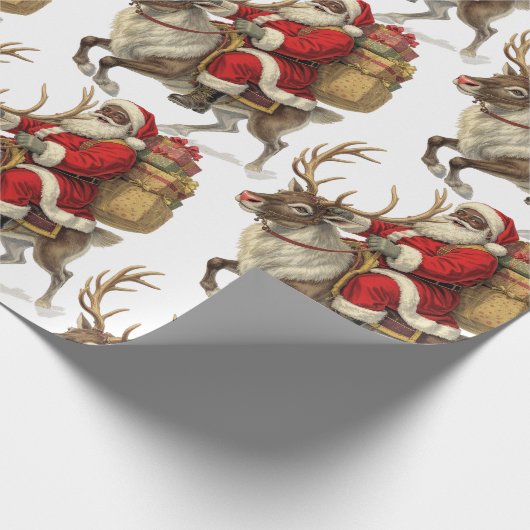 Papier Cadeau Santa Return Address Label  (Coin)