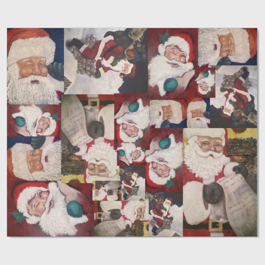 Papier Cadeau Santas (Plat)