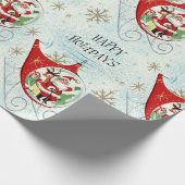 Papier Cadeau Santa's Retro Rotor Sleigh (Coin)