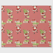 Papier Cadeau Santas Vintage (Plat)