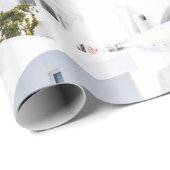 Papier Cadeau Santorin, grèce (Coin rond)