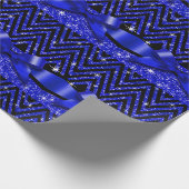 Papier Cadeau Saphir de l'arc | de diamant de Chevron Bling de (Coin)