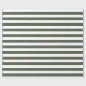 Papier Cadeau Sapin de Chypre Vert/Rayure Blanche (Plat)