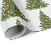 Papier Cadeau Sapin de Noël (Coin rond)