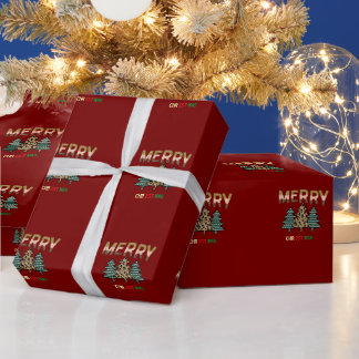 Papier Cadeau Sapin de Noël