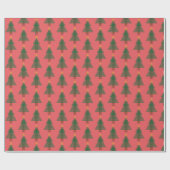 Papier Cadeau Sapin de Noël Art Déco (Plat)