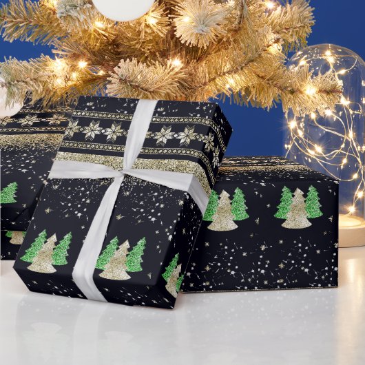 Papier Cadeau Sapin de Noël scandinave (Vacances)