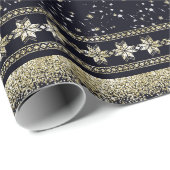 Papier Cadeau Sapin de Noël scandinave (Coin rond)