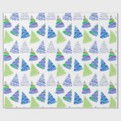 Papier Cadeau Sapins de Noël (Plat)