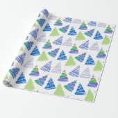 Papier Cadeau Sapins de Noël (Déroulé)