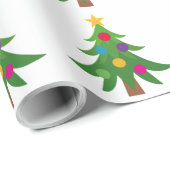 Papier Cadeau Sapins de Noël (Coin rond)