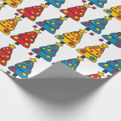 Papier Cadeau Sapins de Noël fantaisistes (Coin)