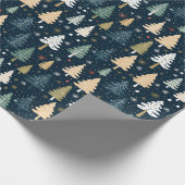 Papier Cadeau Sapins de Noël Rétro (Coin)