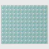 Papier Cadeau Sapins de Noël Vert Jaune Bleu (Plat)