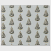 Papier Cadeau Sapins de Noël vert pin clair (Plat)