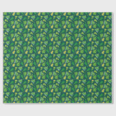 Papier Cadeau Sapins de Noël verts (Plat)