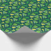 Papier Cadeau Sapins de Noël verts (Coin)