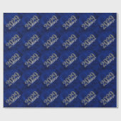 Papier Cadeau Sapphire Grad | Blue Royal Cobalt Azure Année (Plat)