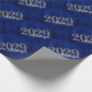 Papier Cadeau Sapphire Grad   Blue Royal Cobalt Azure Année