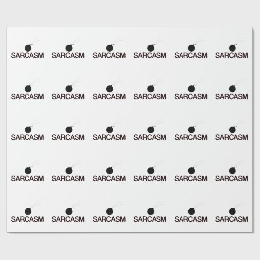 Papier Cadeau Sarcasme bombardée (Plat)