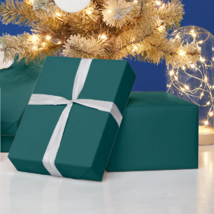 Papier Cadeau Sarcelle foncée couleur unie