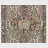 Papier Cadeau Sarouk rose beige perse (Plat)