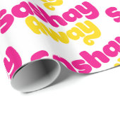 Papier Cadeau Sashay Away. (Coin rond)