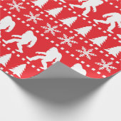 Papier Cadeau Sasquatch Motif Bigfoot Noël Fêtes (Coin)