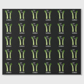 Papier Cadeau Sassparagus Funny Asparagus Vegetable Pun Dark BG (Plat)