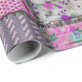 Papier Cadeau Sassy Lou Quilt vintage (Coin rond)