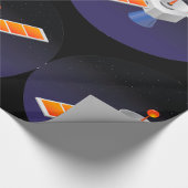 Papier Cadeau Satellite dans l'espace