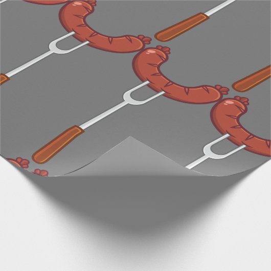 Papier Cadeau Saucisse Sur Une Fourche (Coin)