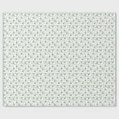Papier Cadeau Sauge (clair, moyen, foncé) pois modernes (Plat)