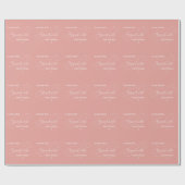 Papier Cadeau Saumon Couleur Chic Script Promotion 2026 Diplômé (Plat)