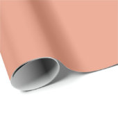 Papier Cadeau Saumon Foncé Uni (Coin rond)