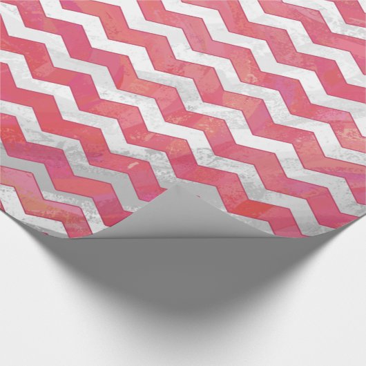 Papier Cadeau Saumon Swirl Chevron Motif (Coin)